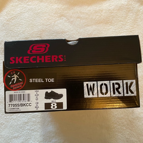 Skechers Men's Cankton Steel Toe Shoes Black - Picture 4 of 5